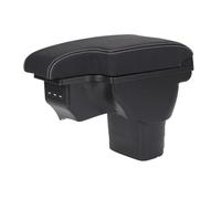 Reposabrazos para Coche Accesorios Detalles Interiores Almacenamiento Piezas De Actualización USB para para Juke 2010-2019 Reposabrazos Central Caja(B1 Black Red)