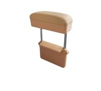 Reposabrazos para coche Reposabrazos universal para coche, organizador de accesorios, almacenamiento, cojín apoyo para el codo cuero sintético, altura ajustable, para automático(Beige)