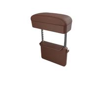 Reposabrazos para coche Reposabrazos universal para coche, organizador de accesorios, almacenamiento, cojín apoyo para el codo cuero sintético, altura ajustable, para automático(Marrón)