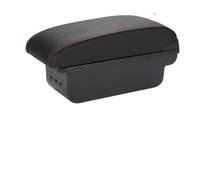 Reposabrazos Para Nissan Para Kicks Detalles Interiores Piezas Especiales De Reequipamiento Accesorios Centrales Brazo 2016-2021 Almacenamiento(B1 Black red 3USB)