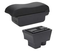 Reposabrazos Para Skoda Para Fabia 2 2008 2009 2010 2011 2012 2013 2014 Caja reposabrazos coche(B2 Línea negra 3USB)