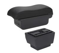 Reposabrazos Para Skoda Para Fabia 3 Para III 2015 2016 2017 2018 2019 2020 2021 Reposabrazos Retrofit Piezas Caja De Almacenamiento Accesorio Apoyabrazos Del Coche(B Black line 3USB)