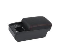 Reposabrazos Para Skoda Para Octavia Para Yeti Para Mk2 2005-2012 Accesorio Interior De Doble Capa Con Almacenamiento Caja(N1 red line No USB)