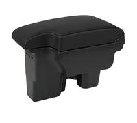 Reposabrazos Para Toyota Para Hilux 2010 2011 2012 2013 2014 2015 2016 2017 2018 2019 Caja almacenamiento consola central(A2 Cuero negro)