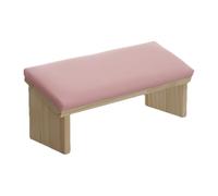 Reposabrazos para uñas, diseño biselado, de piel sintética, de madera, reposabrazos robustos para pulir las uñas, accesorio cómodo para una mejor experiencia del cliente