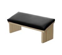 Reposabrazos para uñas, diseño biselado, de piel sintética, de madera, reposabrazos robustos para pulir las uñas, accesorio cómodo para una mejor experiencia del cliente