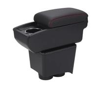 Reposabrazos Para VW Para POLO Mk5 6R Para Vento 2012-2018 Compartimento Almacenamiento Exclusivo Para Accesorios Interiores(C3 Black white NOUSB)