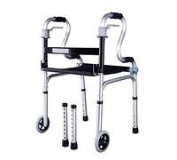 Reposabrazos plegable con 2 ruedas, asiento ancho con patas extraíbles, altura ajustable, estrella de luz