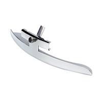 Reposabrazos tipo banjo de una sola pierna, tono plateado