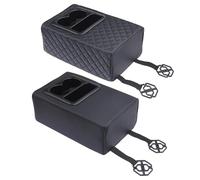 Reposabrazos trasero de coche - Almohadilla cómoda de piel sintética, cojín de apoyo para asiento trasero, accesorio acolchado para pasajeros, ayuda interior del vehículo, almohadilla de cuero suave