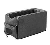 Reposabrazos universal para coche, suave, cómodo, impermeable, cama para perros de gato, para viajes en coche, color gris, beige, 42 x 22 x 20 cm