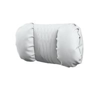 Reposacabezas Coche Cojin Leather Car Headrest And Lumbar Support Pillow Set Breathable Perforated Design Fits All Models(White)