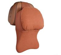 Reposacabezas de coche Almohada de espuma viscoelástica ergonómica 3D para apoyo de contorno Funda de gamuza transpirable para yate - Soporte de piel sintética perforada - Cabezales de asiento de