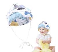 Reposacabezas para bebé - Reposacabezas para bebé, casco de seguridad ajustable, protección para la cabeza, almohadilla protectora suave y transpirable para niños de 6 a 24 meses (Dinosaurio blanco)