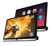 Reposacabezas portátil de 14 pulgadas, Android 10.0, para coche TV, televisor de reposacabezas de coche, compatible pantalla táctil, con WiFi/Bluetooth/HDMI/USB/AV in/FM/Airplay reproductor de video