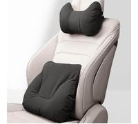 Reposacabezas y Cojín Lumbar para Coche para Audi E-Tron 2018-2023, Transpirable Set de Almohada para Cuello y Soporte Lumbar,Black