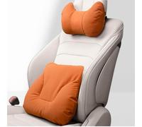 Reposacabezas y Cojín Lumbar para Coche para Dodge SRT-4 2003-2006, Transpirable Set de Almohada para Cuello y Soporte Lumbar,Orange