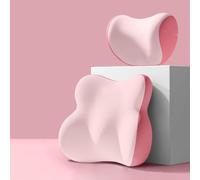 Reposacabezas Y Soportes Lumbares Coche para Ford Mondeo MK5 2015-2022, Cojin Lumbar ErgonóMico Almohada Respaldo Memory Foam CojíN Soporte Lumbars,G/Pink