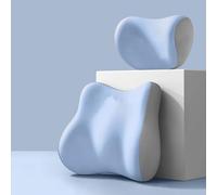 Reposacabezas Y Soportes Lumbares Coche para Mitsubishi Outlander PHEV 2016-2021, Cojin Lumbar ErgonóMico Almohada Respaldo Memory Foam CojíN Soporte Lumbars,C/Blue