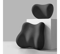 Reposacabezas Y Soportes Lumbares Coche para Passat B5/B6/B8, Golf 4/5/7 2000-2024, Cojin Lumbar ErgonóMico Almohada Respaldo CojíN Soporte Lumbars Accesorios,Black