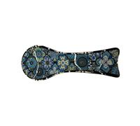 Reposacucharas decorativo estilo portugués, colorido patrón floral, accesorio de cocina de cerámica, hermoso regalo de Portugal (azul)