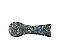 Reposacucharas decorativo estilo portugués, colorido patrón floral, accesorio de cocina de cerámica, hermoso regalo de Portugal (beige)