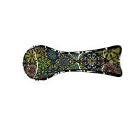 Reposacucharas decorativo estilo portugués, colorido patrón floral, accesorio de cocina de cerámica, hermoso regalo de Portugal (verde)