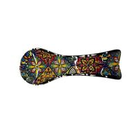 Reposacucharas decorativo estilo portugués, colorido patrón floral, accesorio de cocina de cerámica, hermoso regalo de Portugal (rojo)