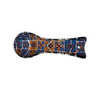 Reposacucharas decorativo estilo portugués, colorido patrón floral, accesorio de cocina de cerámica, hermoso regalo de Portugal (naranja)