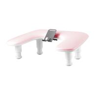 Reposamanos ABS para manicura con soporte ajustable, B | Servicio elevado, espacio abierto debajo de la mano, configuración estable para mesas