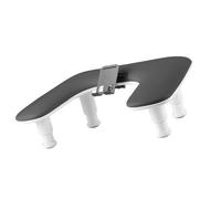 Reposamanos ABS para manicura con soporte ajustable, color negro | Servicio elevado, espacio abierto debajo de la mano, configuración estable para mesas
