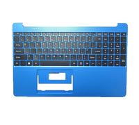 Reposamanos y Teclado Azules para portátil para Gateway GWTN156-4 GWTN156-4BL GWTN156-TLK GWTN156-TLKA Reino Unido (UK/GB) Sin Panel táctil Nuevo