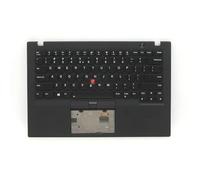 Reposamanos y Teclado para computadora portátil para Lenovo ThinkPad X1 Carbon 5ta generación - Kabylake 01LV290 01LV291 Inglés EE. UU. con Caja Superior Negra con Huella Digital Nuevo