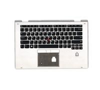Reposamanos y Teclado para computadora portátil para Lenovo ThinkPad X1 Yoga 2.a generación 01LV008 01LV048 01LV088 01LV128 Inglés EE. UU. con retroiluminación Caja Superior Plateada Nuevo