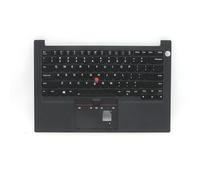 Reposamanos y Teclado para Ordenador portátil para Lenovo ThinkPad E14 Gen 2 5M10W64682 inglés EE. UU. con retroiluminación Huella Digital Funda Superior Negra Nueva
