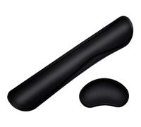 Reposamuñecas de espuma viscoelástica para teclado, diseño ergonómico, base de goma antideslizante, alivio del dolor para una escritura cómoda,