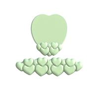 Reposamuñecas para Teclado 1 Set Heart Shape Mouse Pad With Gel Filled Wrist Rest - Ergonomic Keyboard Support Non-Slip(Green)