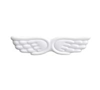 Reposamuñecas para teclado Keyboard Mouse Wrist Rest Angel Wing Memory Foam Pad Set Support Ergonomic Non-Slip For Computer Laptop Easy Typing para Office(White Long)