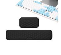Reposamuñecas para teclado, reposamuñecas para teclado - Cómodo reposamuñecas de espuma viscoelástica de 2 piezas, ergonómico para reposamuñecas de escritorio antideslizante, de