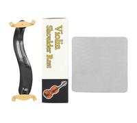 Reposamuñecas para violín, base de madera, patas de silicona, altura ajustable, cojín de esponja para tocar cómodamente el instrumento