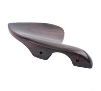 Reposamuñecas para violín de 3/4 y 4/4, mentonera de ébano con tornillo plateado, se adapta sobre el cordal, color negro (135 x 60 x 20 mm)