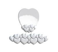 ReposamuñEcas Teclado 1 Set Heart Shape Mouse Pad With Gel Filled Wrist Rest - Ergonomic Keyboard Support Non-Slip(White)