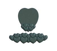 ReposamuñEcas Teclado 1 Set Heart Shape Mouse Pad With Gel Filled Wrist Rest - Ergonomic Keyboard Support Non-Slip(Dark Green)