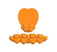 ReposamuñEcas Teclado 1 Set Heart Shape Mouse Pad With Gel Filled Wrist Rest - Ergonomic Keyboard Support Non-Slip(Orange)