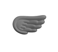 ReposamuñEcas Teclado Keyboard Mouse Wrist Rest Angel Wing Memory Foam Pad Set Support Ergonomic Non-Slip For Office PC Laptop Easy Typing(Gray Short)