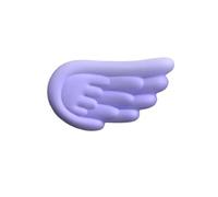 ReposamuñEcas Teclado Keyboard Mouse Wrist Rest Angel Wing Memory Foam Pad Set Support Ergonomic Non-Slip For Office PC Laptop Easy Typing(Purple Short)