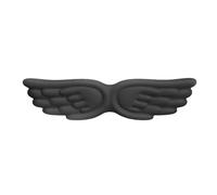 ReposamuñEcas Teclado Keyboard Mouse Wrist Rest Angel Wing Memory Foam Pad Set Support Ergonomic Non-Slip For Office PC Laptop Easy Typing(Black Long)