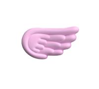 ReposamuñEcas Teclado Keyboard Mouse Wrist Rest Angel Wing Memory Foam Pad Set Support Ergonomic Non-Slip For Computer Laptop Easy Typing(Pink Short)