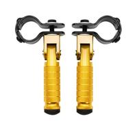 Reposapedales Juego De 2 Pedales De Reposapiés Traseros Plegables M8 Para Pasajero - Estriberas De Aluminio CNC(Yellow)