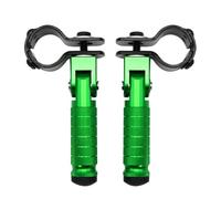 Reposapedales Juego De 2 Pedales De Reposapiés Traseros Plegables M8 Para Pasajero - Estriberas De Aluminio CNC(Green)